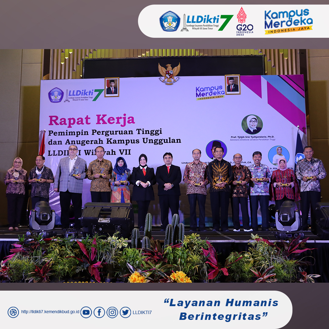 Perguruan Tinggi Peringkat Akreditasi B/Baik Sekali Penerima Penghargaan Anugerah Kampus Unggulan Tahun 2022 LLDIKTI Wilayah VII