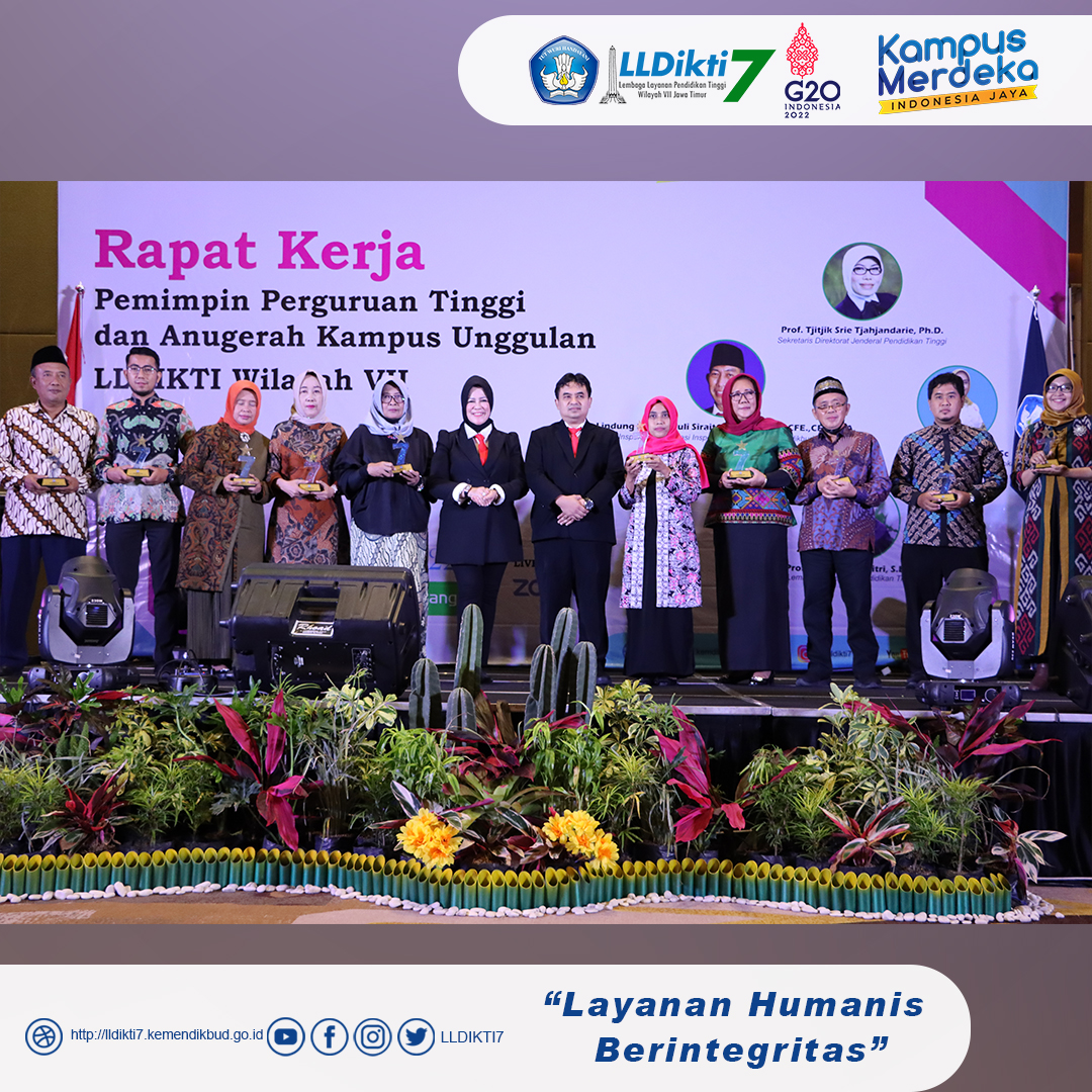 Perguruan Tinggi Peringkat Akreditasi C/Baik Penerima Penghargaan Anugerah Kampus Unggulan Tahun 2022 LLDIKTI Wilayah VII