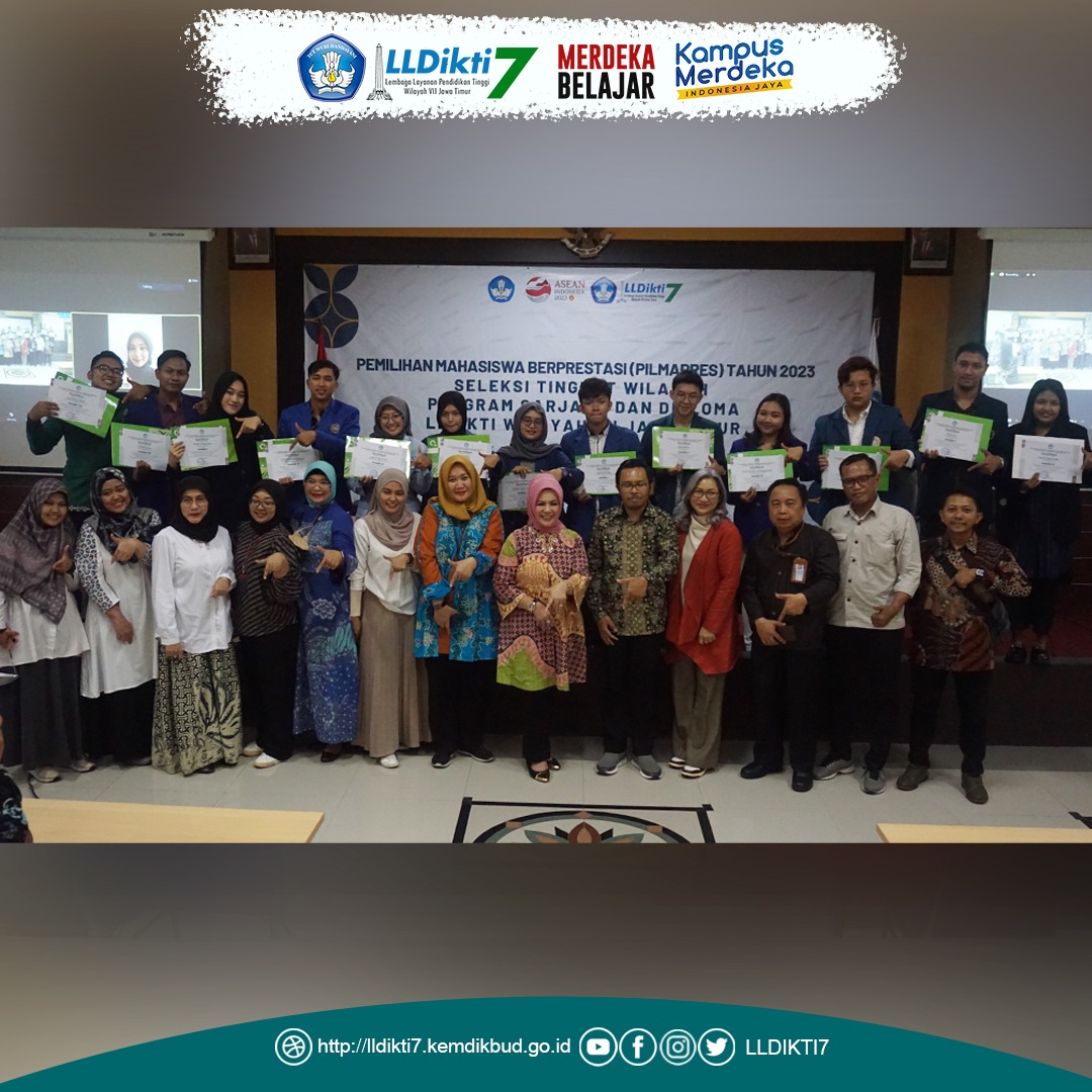 Kepala LLDIKTI Wilayah VII Umumkan Peringkat Terbaik Pilmapres tahun 2023