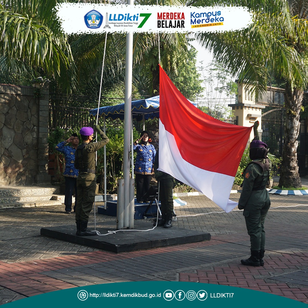 Peringati Hari Lahir Pancasila LLDIKTI Wilayah VII Gelar Upacara Bendera