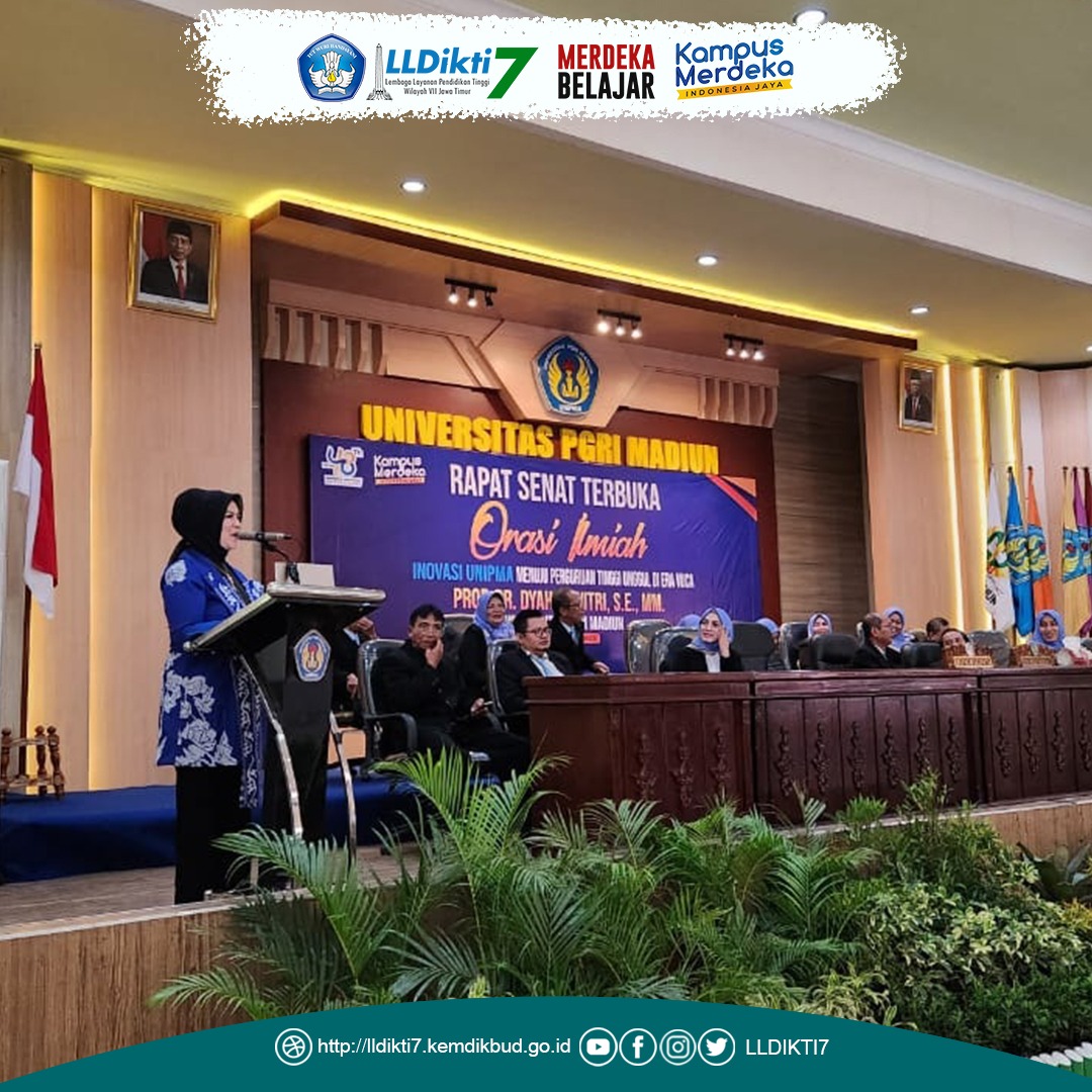 Kepala LLDIKTI Wilayah VII Sampaikan Orasi Ilmiah Pada Rapat Senat Terbuka UNIPMA. 