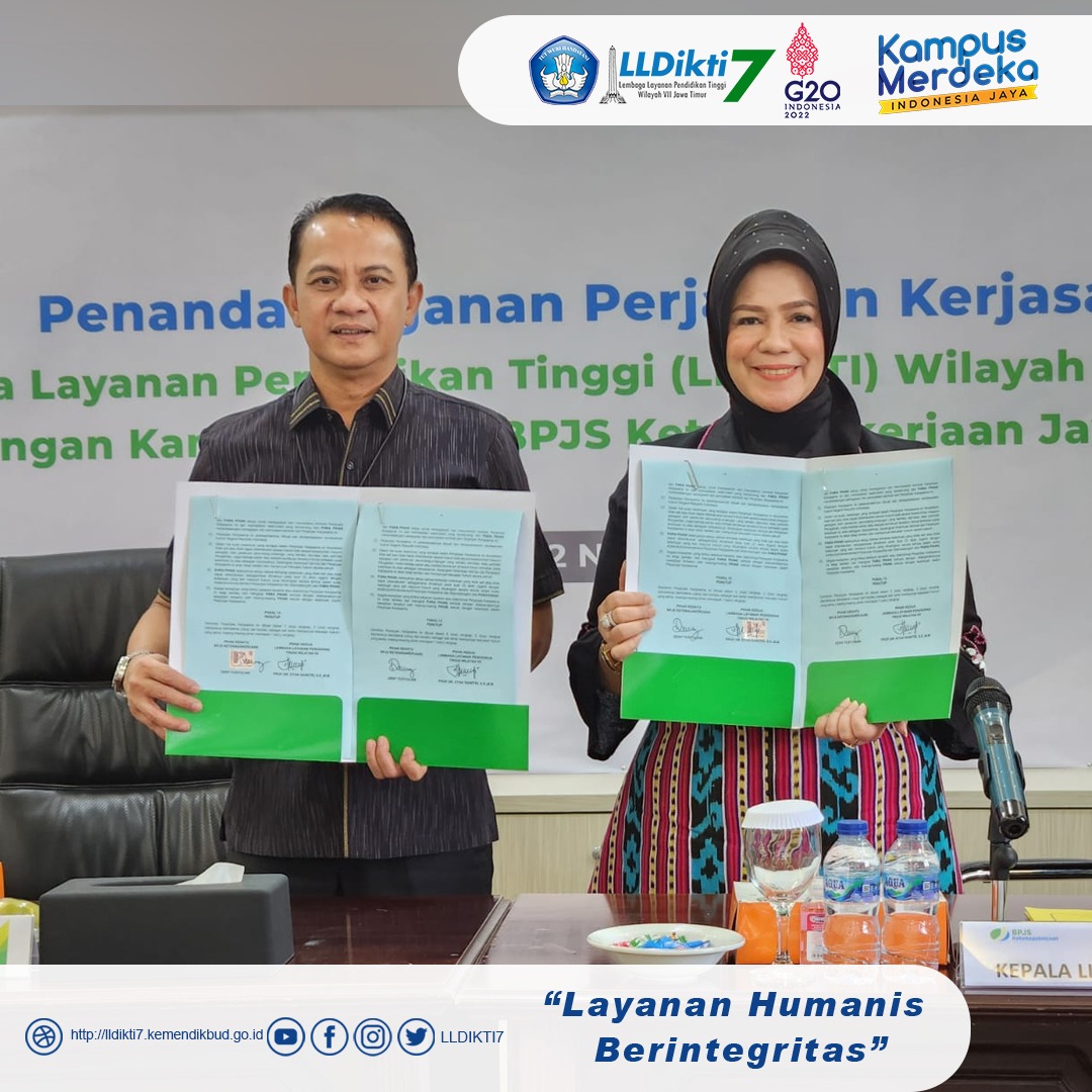 Optimalkan Perlindungan dan Jaminan Sosial pada Perguruan Tinggi LLDIKTI Wilayah VII Menggandeng Kerja Sama dengan BPJS Ketenagakerjaan Jawa Timur 
