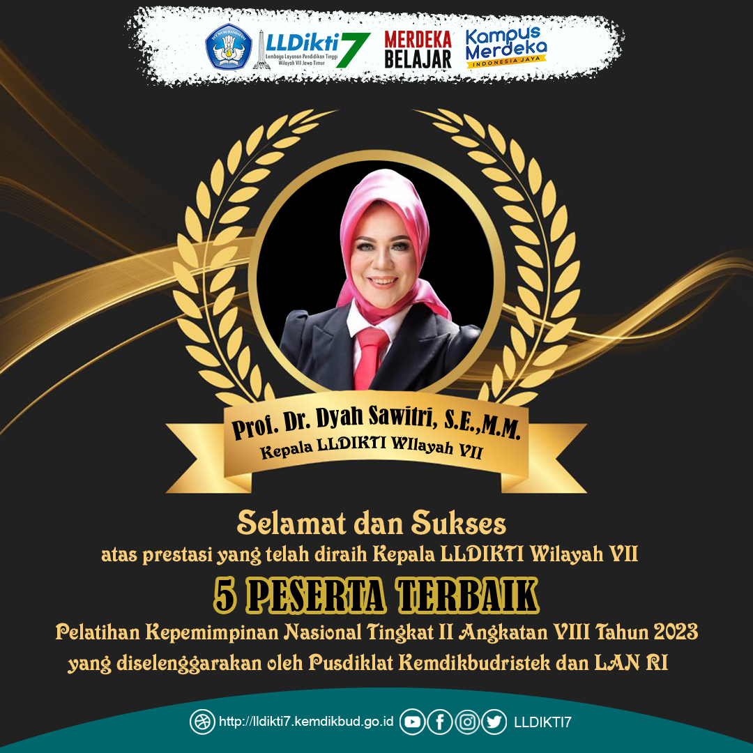 Kepala LLDIKTI Wilayah VII Raih 5 Peserta Terbaik dengan Predikat Sangat Istimewa pada Pelatihan Kepemimpinan Nasional Tingkat II Angkatan VIII