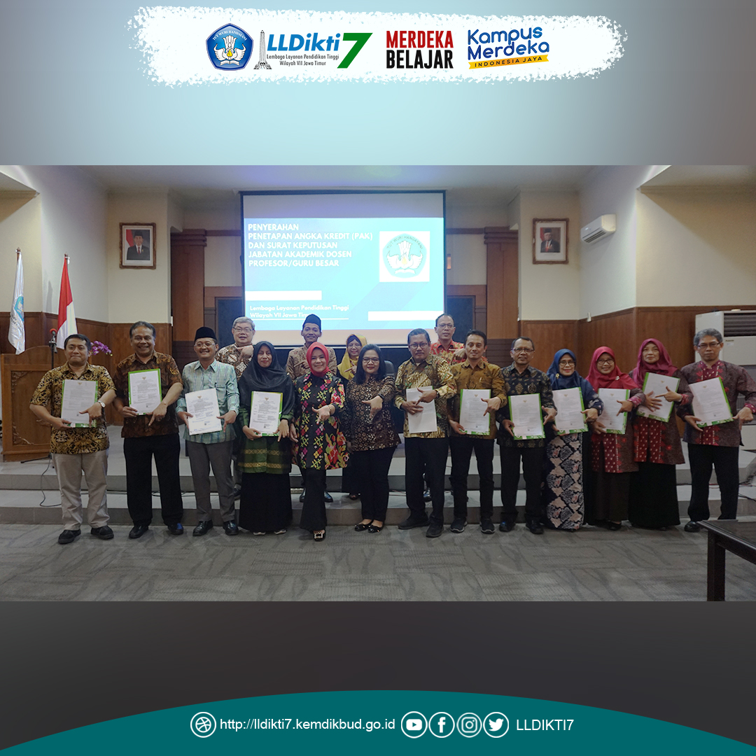 LLDIKTI Wilayah VII Kembali Kukuhkan 11 Guru Besar / Profesor Baru