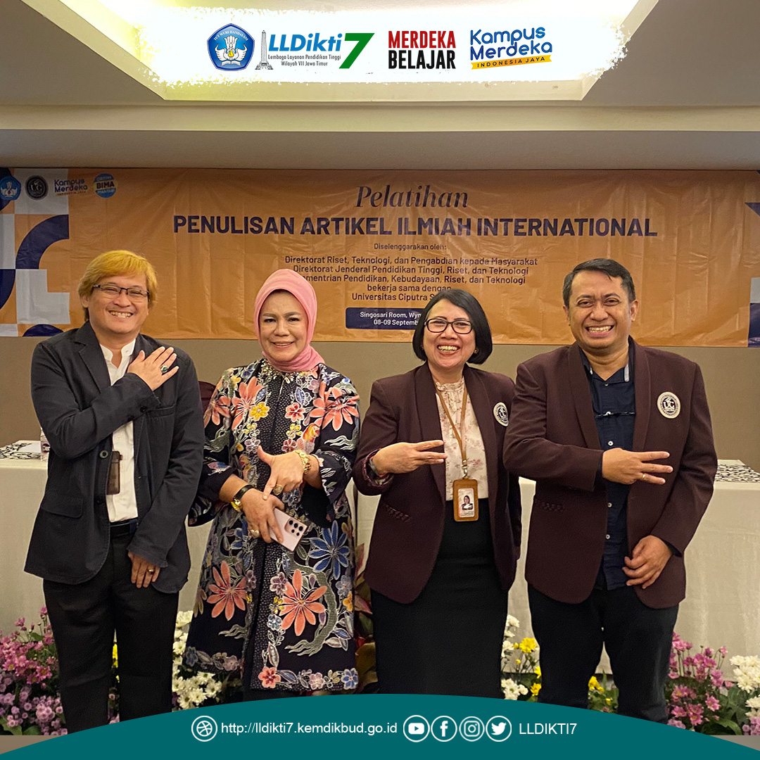 Kepala LLDIKTI Wilayah VII Hadiri Pelatihan Penulisan Artikel Ilmiah Internasional