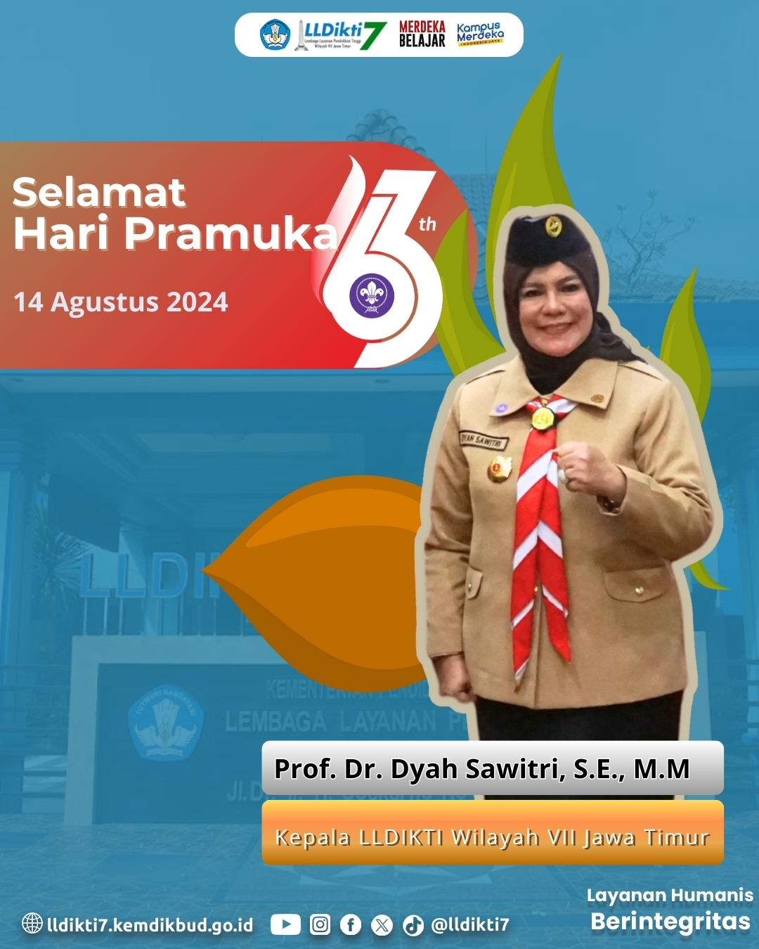 Selamat Hari Pramuka 14 Agustus 2024 "Pramuka Berjiwa Pancasila Menjaga NKRI"