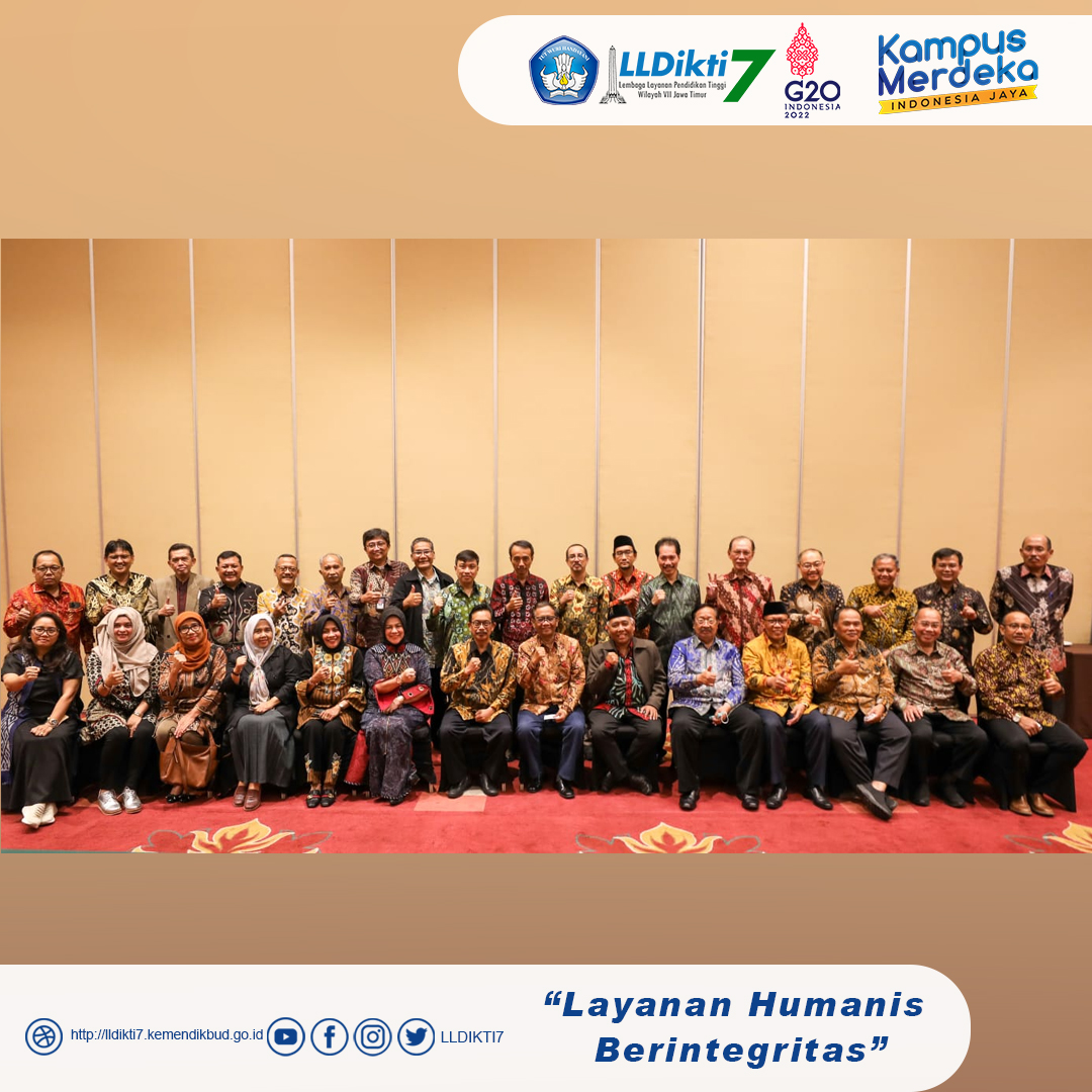 Menko Polhukam Mahfud MD Silahturahmi dengan Kepala LLDIKTI Wilayah VII dan Perwakilan PT di Jawa Timur