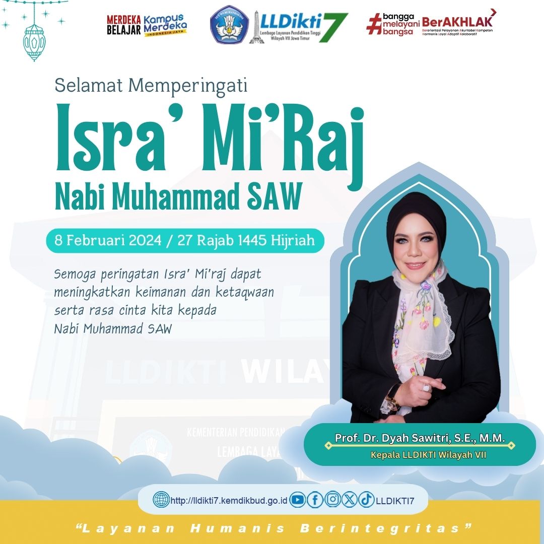 Selamat Memperingati Isra’ Mi’raj Nabi Muhammad SAW  27 Rajab 1445 Hijriah