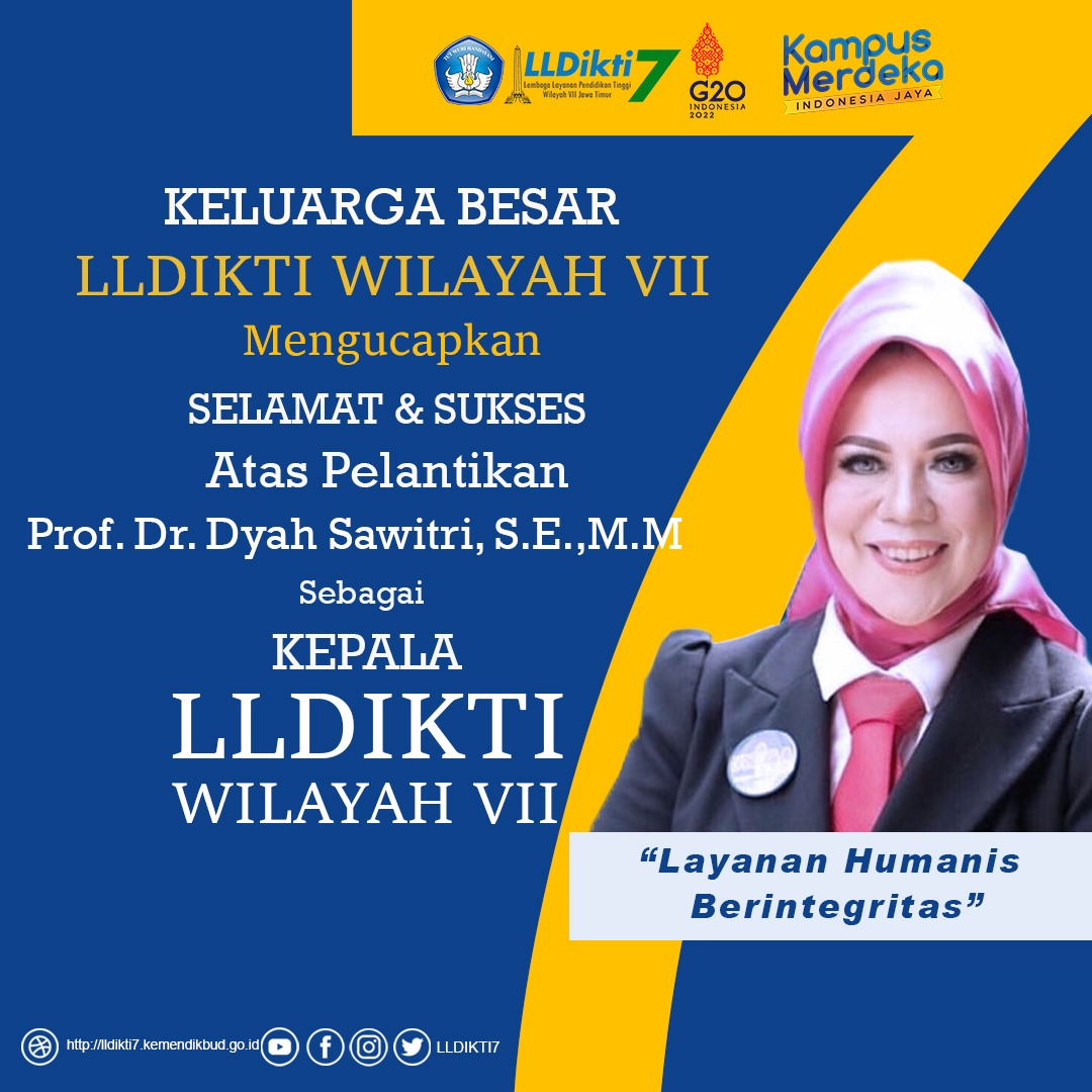 Selamat & Sukses Atas Pelantikan Prof. Dr. Dyah Sawitri, S.E.,M.M