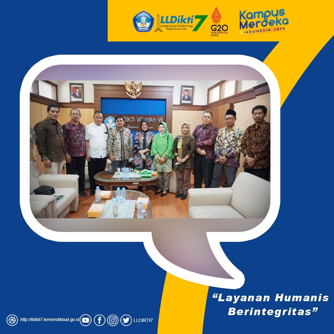 LLDIKTI Wilayah VII menerima audiensi Universitas Islam Lamongan dan BEM Untuk Satu Visi