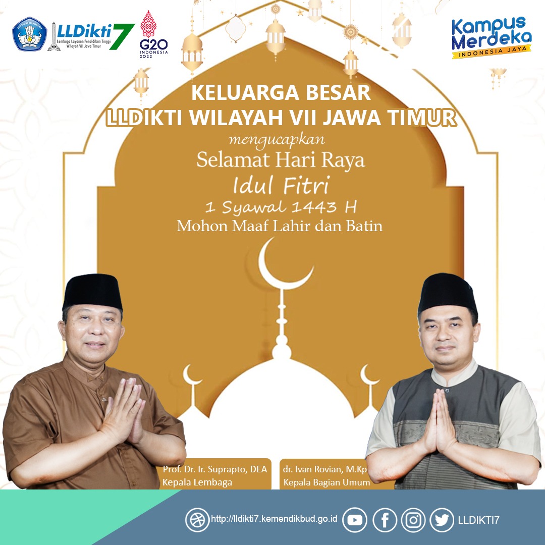 Selamat Idul Fitri 1443 H. Mohon Maaf Lahir dan Batin
