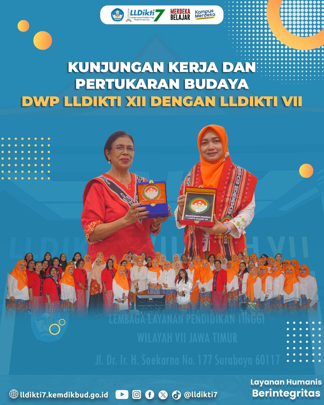 DWP LLDIKTI Wilayah VII Sambut Hangat Kunjungan Persahabatan DWP LLDIKTI Wilayah XII Ambon