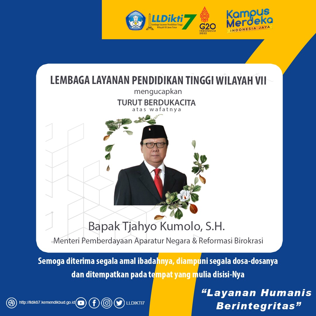 Turut Berdukacita atas Meninggalnya Bapak Tjahyo Kumolo, S.H.